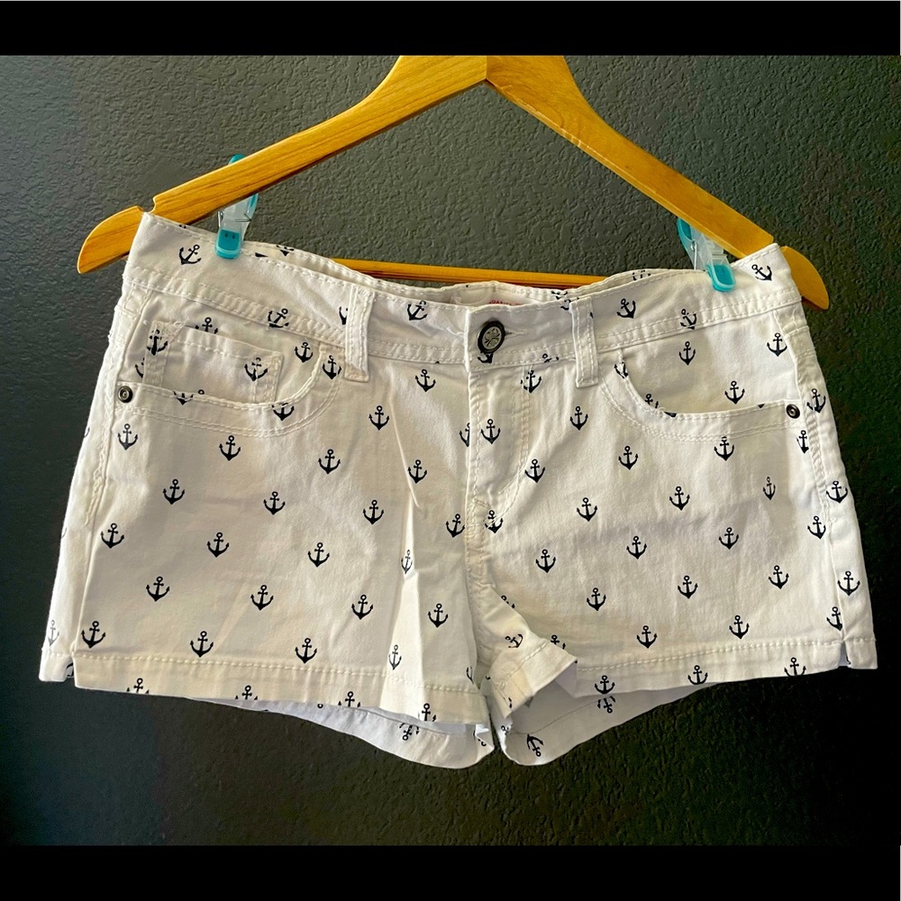 White Jean shorts